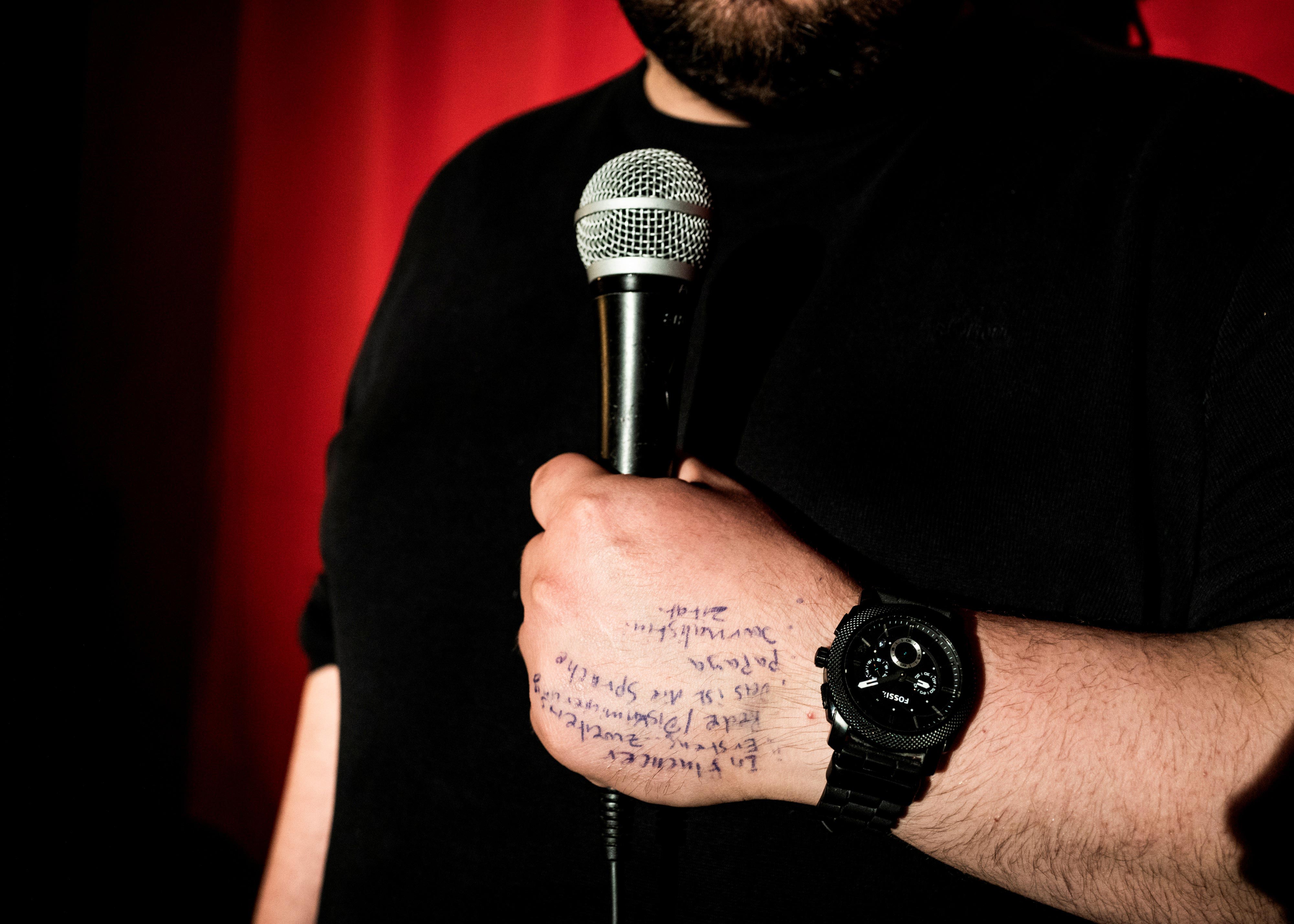Important for stand-up comedy: just doing it, even if the ideas are not yet perfectly formed
